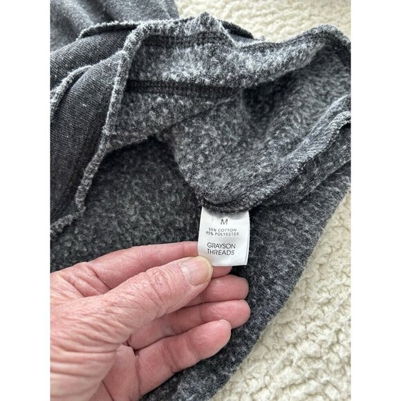 Grayson Threads Vintage Feel Lightweight Heather Gray Hoodie Top Size M - Picture 5 of 7